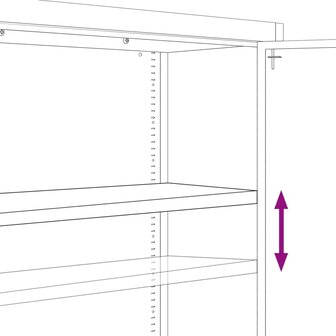 Archiefkast 90x40x240 cm staal lichtgrijs 11