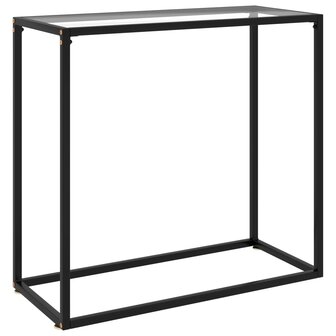 Wandtafel 80x35x75 cm gehard glas transparant 1