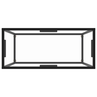 Wandtafel 80x35x75 cm gehard glas transparant 4