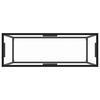 Wandtafel 100x35x75 cm gehard glas transparant 4