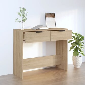 Wandtafel 90x36x75 cm bewerkt hout sonoma eikenkleurig 1
