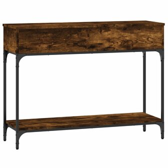 Wandtafel 100x30,5x75 cm bewerkt hout gerookt eikenkleurig 6