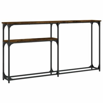 Wandtafel 145x22,5x75 cm bewerkt hout gerookt eikenkleurig 2