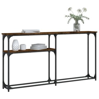 Wandtafel 145x22,5x75 cm bewerkt hout gerookt eikenkleurig 3