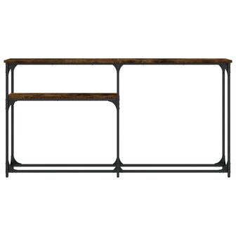 Wandtafel 145x22,5x75 cm bewerkt hout gerookt eikenkleurig 4