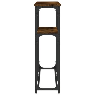 Wandtafel 145x22,5x75 cm bewerkt hout gerookt eikenkleurig 5