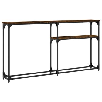 Wandtafel 145x22,5x75 cm bewerkt hout gerookt eikenkleurig 6
