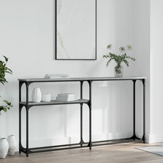 Wandtafel 145x22,5x75 cm bewerkt hout grijs sonoma eikenkleurig 1