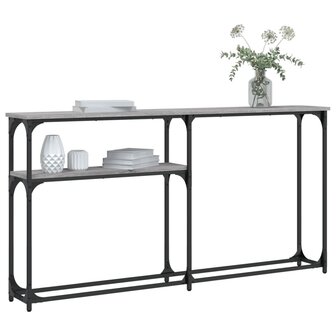 Wandtafel 145x22,5x75 cm bewerkt hout grijs sonoma eikenkleurig 3
