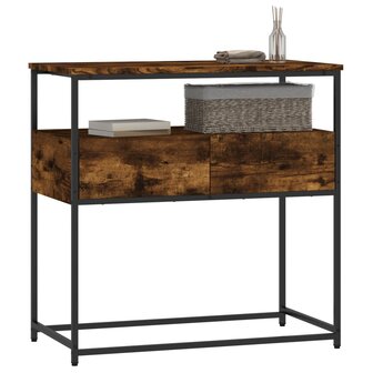 Wandtafel 75x40x75 cm bewerkt hout gerookt eikenkleurig 3