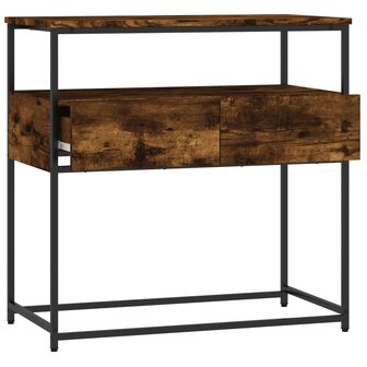 Wandtafel 75x40x75 cm bewerkt hout gerookt eikenkleurig 5