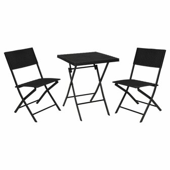 ProGarden 3-delige Bistroset wickerpatroon 1