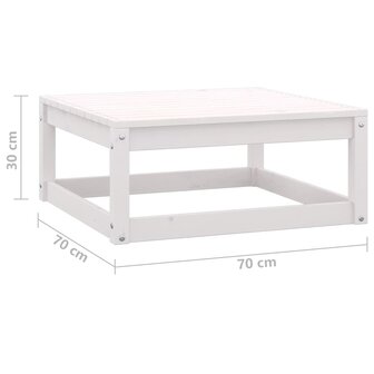 3-delige Loungeset massief grenenhout wit 11