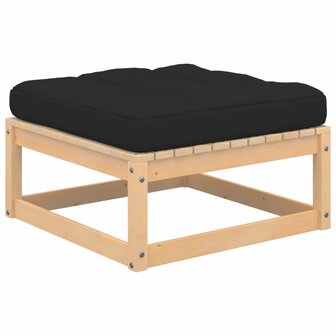 3-delige Loungeset met kussens massief grenenhout 2
