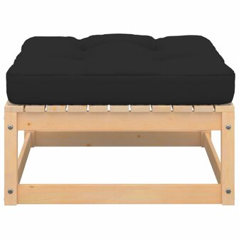 3-delige Loungeset met kussens massief grenenhout 3