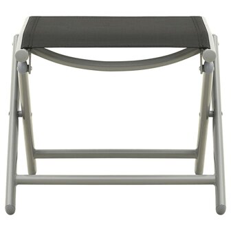 3-delige Loungeset textileen en aluminium zilverkleurig 9