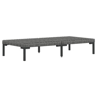 3-delige Loungeset halfrond poly rattan donkergrijs 4
