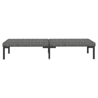 3-delige Loungeset halfrond poly rattan donkergrijs 5