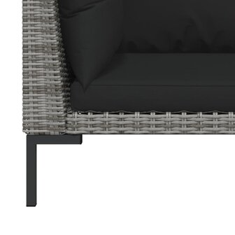 3-delige Loungeset halfrond poly rattan donkergrijs 10