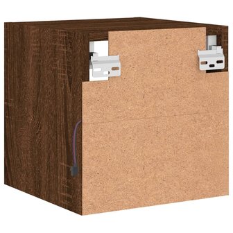 Tv-wandmeubel met LED-verlichting 30x28,5x30 cm bruineikenkleur 10
