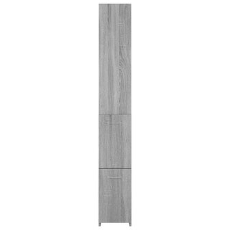 Badkamerkast 25x26,5x170cm bewerkt hout grijs sonoma eikenkleur 5