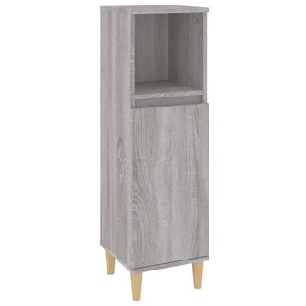 Badkamerkast 30x30x100 cm bewerkt hout grijs sonoma eikenkleur 2