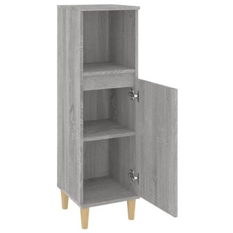 Badkamerkast 30x30x100 cm bewerkt hout grijs sonoma eikenkleur 6