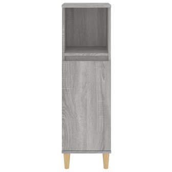 Badkamerkast 30x30x100 cm bewerkt hout grijs sonoma eikenkleur 7