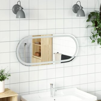 Badkamerspiegel LED ovaal 80x35 cm 1