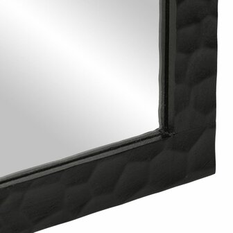 Badkamerspiegel 50x70x2,5 cm massief mangohout en glas zwart 7