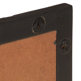 Badkamerspiegel 50x70x2,5 cm massief mangohout en glas zwart 8