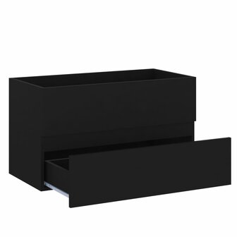 Wastafelkast 80x38,5x45 cm bewerkt hout zwart 4