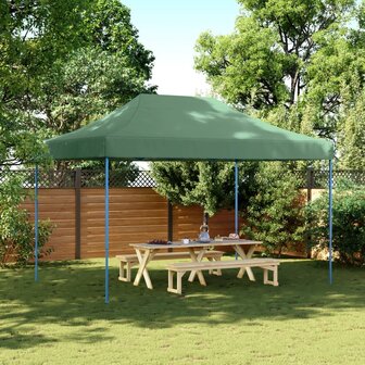 Partytent inklapbaar pop-up 410x279x315 cm groen 1