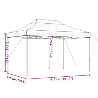 Partytent inklapbaar pop-up 410x279x315 cm groen 9