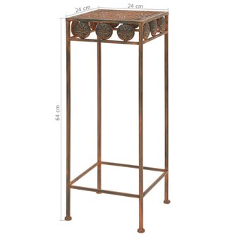 Plantenstandaardset vintage stijl metaal roestkleur 3-delig 9