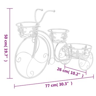 Plantenstandaard fietsvorm vintage stijl metaal 7