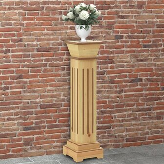 Plantenstandaard klassieke zuil vierkant 17x17x66 cm MDF hout 1