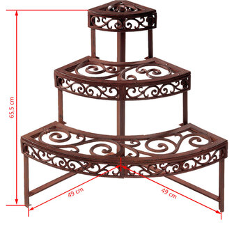 Esschert Design kwartronde etag&egrave;re BPH32 3