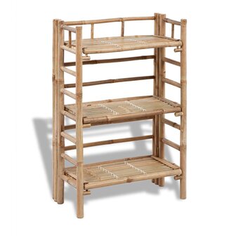 Plantenrek bamboe met 3 plankjes 1