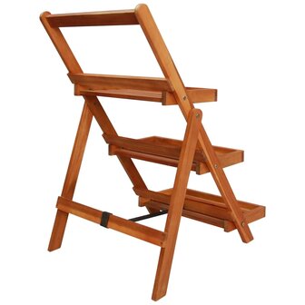 Plantenstandaard 3-laags 50x63x80 cm massief acaciahout 4