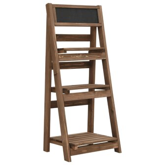 Plantenstandaard 3-laags met bord 40x30x90 cm massief vurenhout 1