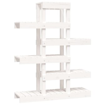 Plantenstandaard 85x25x109,5 cm massief grenenhout wit 2