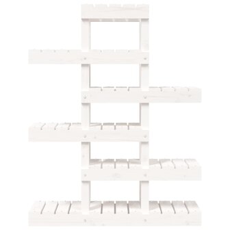 Plantenstandaard 85x25x109,5 cm massief grenenhout wit 5