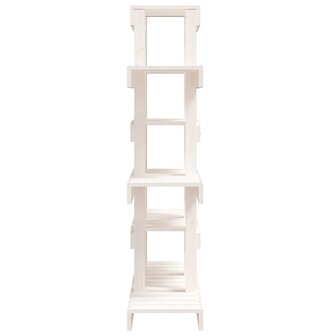 Plantenstandaard 85x25x109,5 cm massief grenenhout wit 6