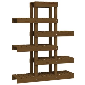 Plantenstandaard 85x25x109,5 cm massief grenenhout honingbruin 2