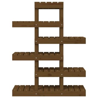 Plantenstandaard 85x25x109,5 cm massief grenenhout honingbruin 5