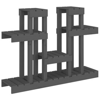 Plantenstandaard grijs 104,5x25x77,5 cm massief grenenhout 2