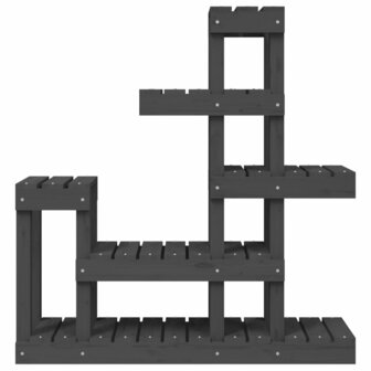 Plantenstandaard 92x25x97 cm massief grenenhout grijs 5