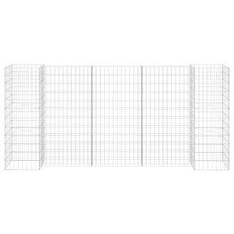 Gabion plantenbak H-vormig 260x40x120 cm staaldraad 3