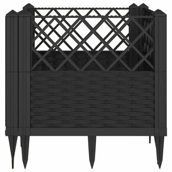 Plantenbak met pinnen 43,5x43,5x43,5 cm polypropeen zwart 4